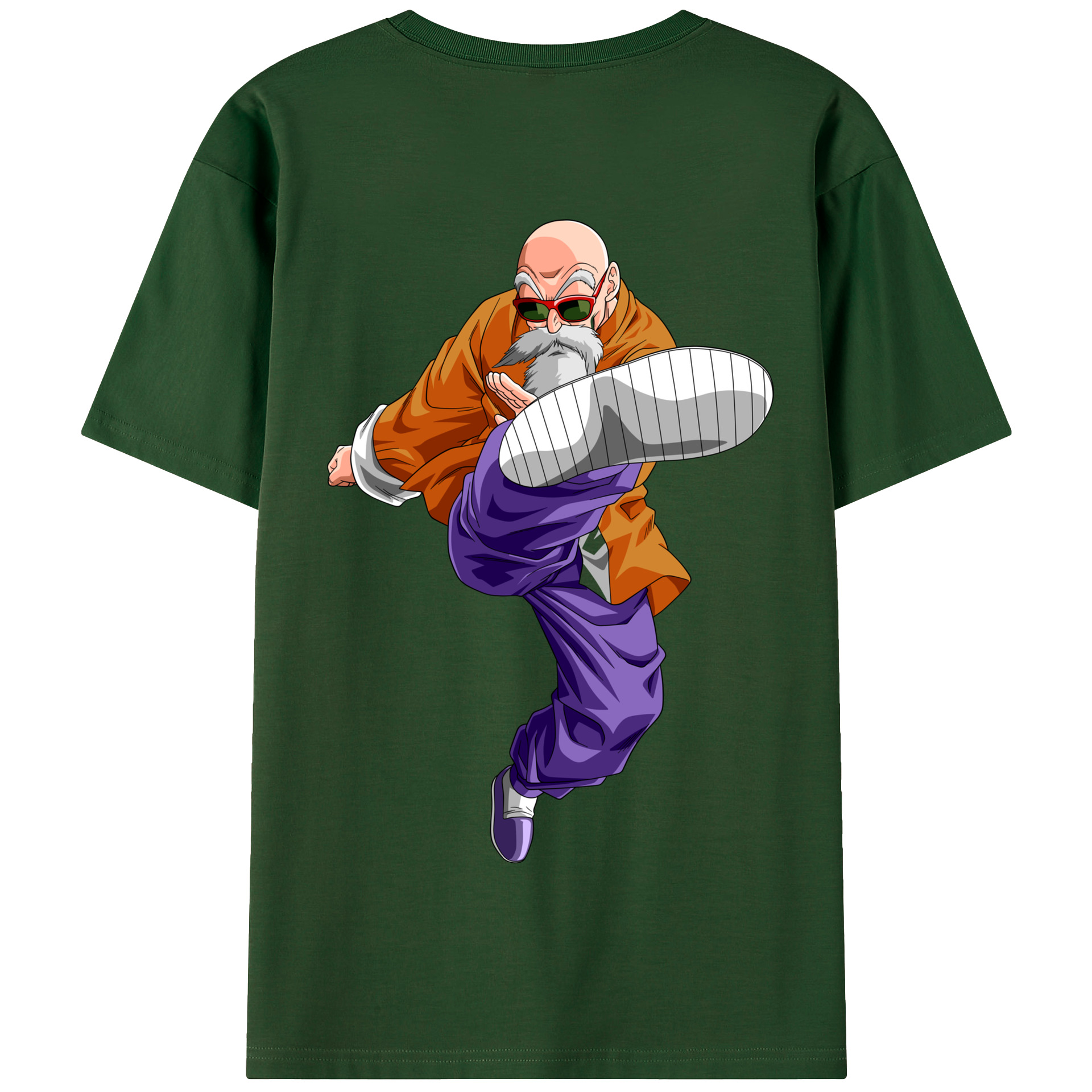 （画像用） ドラゴンボール 亀仙人（かめせんにん） DRAGON BALL Master Roshi Kame Sennin 綿100％半袖Tシャツ（背面プリント）
